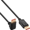DisplayPort 1.4 Kabel, 8K4K, Stecker nach unten gewinkelt auf gerade, schwarz, Kontakte vergoldet, 5m Inline 17155U