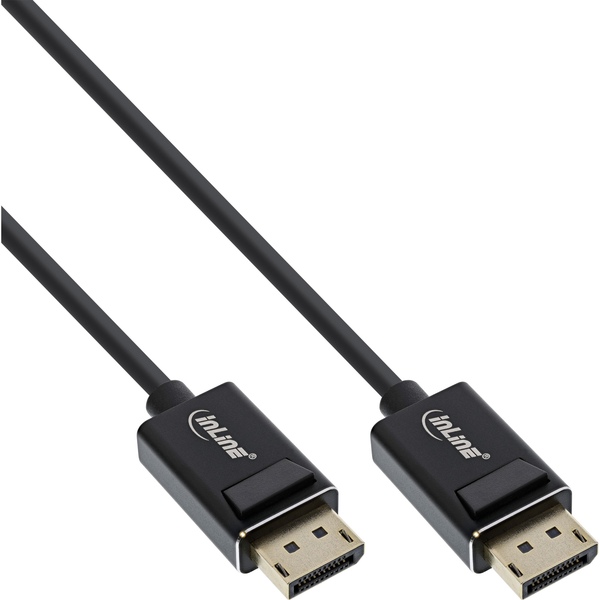 DisplayPort 2.0 Kabel, 8K4K, 40 Gbit/s, schwarz, vergoldete Kontakte, 2m Inline 15402P