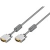 S-VGA Monitorkabel, 2x Ferrit, Metallhauben, Vergoldet, 3m