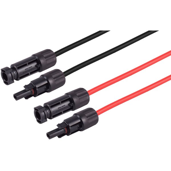Photovoltaik MC4 (PV4) Verlängerung ,4mm², rot-schwarz, 2er Set, 10m S-Conn 02-320616