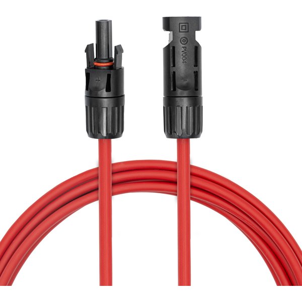 Photovoltaik Kabel 6 mm² , konfektioniert, MC4 Stecker auf MC4 Buchse, rot, 8m Maxtrack PVK 1-8 R