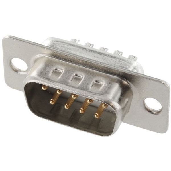 50x  Sub-D Lötstecker 9-polig mit Lötkelch, 50er Tray