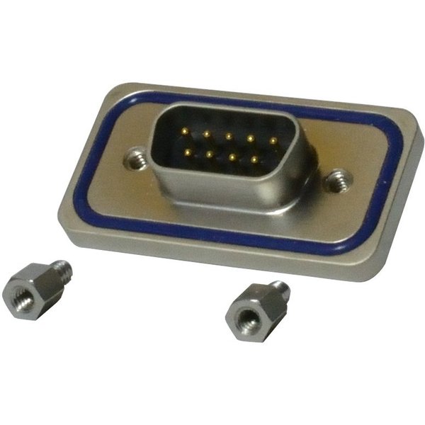 SUB-D Stecker IP67 15-pin mit Lötkelchen mit Befestigungsbolzen