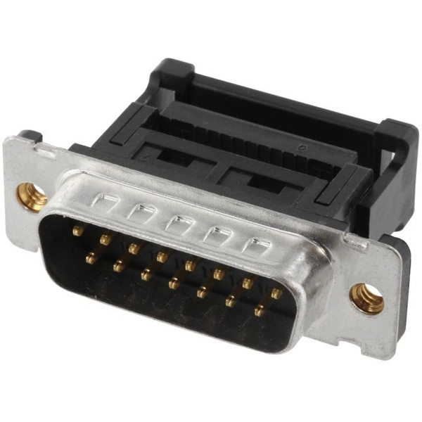 SUB-D Stecker 15-polig mit Schneidklemme und Gewinde, für Flachbandkabel