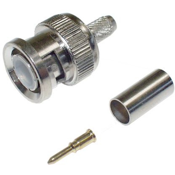 BNC Stecker, Crimpversion für RG59-RG62, 75 Ω
