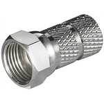 100x F-Stecker 6,5 mm, Kupfer-Nickel, breite Mutter Goobay 51863