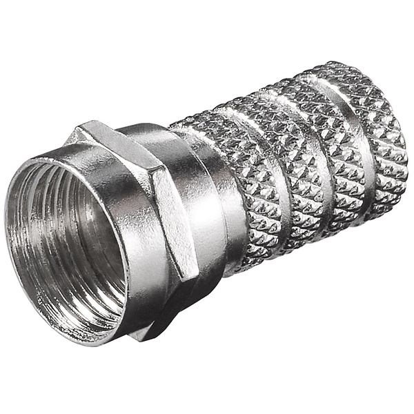100x F-Stecker 4,0 mm, Zink-Nickel Goobay 51850