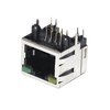 RJ45 Einbaubuchse, geschirmt mit LED Typ 1, Print 90 Grad