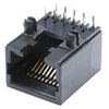RJ48/RJ50 Buchse, Einbau, Low Profil,  90 Grad Print, ungeschirmt