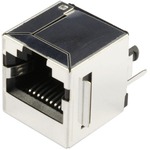 Buchse RJ50 mit Flansch, stehend (180°), Print, geschirmt CAT5
