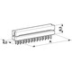 Zeichnung Leiterplattenverbinder DIN 41651, Raster 2,54mm, Weiß