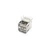 2-fach USB 2.0  A Buchse, Print/Boardmontage, 90° horizontal abgewinkelt