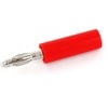 Bananen-Stecker 4 mm, signalrot, mit Federkorb