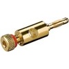 Feder-Bananenstecker 4mm mit Schraubanschluss, Vollmetall, vergoldet, rot