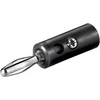 Bananenstecker 4mm mit Feder Schwarz Low Cost