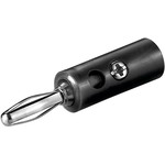 Bananenstecker 4mm mit Feder Schwarz Low Cost