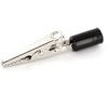 Abgreifklemme blank mit 4 mm Buchse, schwarz, Gewinde, 56,7mm econ connect AK18SW