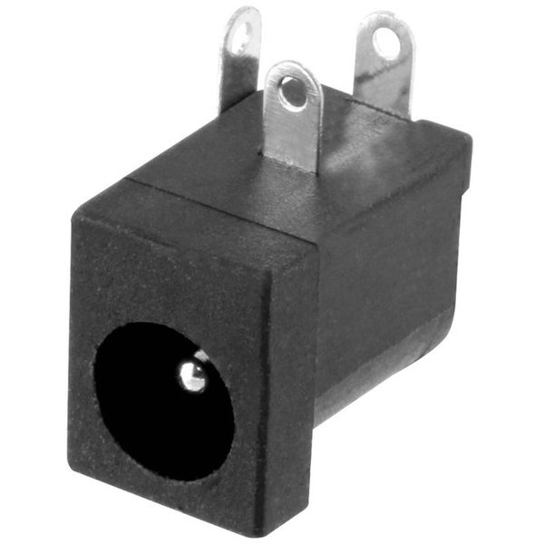 DC-Einbaubuchse ∅ 2,1 mm, geschlosse Bauform, gewinkelt, Lötanschluss