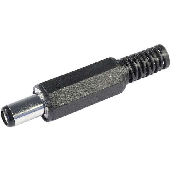 DC Stecker 1,7mm x 5,5mm x 9,5mm, mit Knickschutz