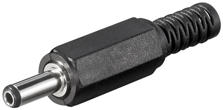 DC-Stecker mit Knickschutz, Bohrung 1,4 mm x 3,4 mm x 9mm Goobay 11127