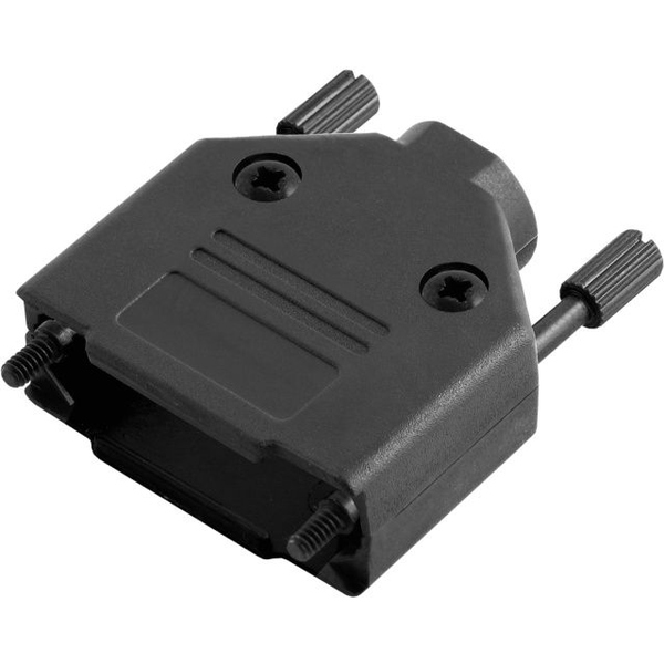 25 pol DSUB Haube, Kunststoff (UL), 2-teilig, geschraubt, Schwarz, Encitech Connectors AB DTPK-P-25-BK-K