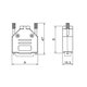 Encitech Connectors AB DTPPK37-BK-K D-Sub Gehäuse 37 polig schwarz Kunststoff einzeln verpackt Bild 2