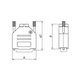 Encitech Connectors AB DTZK-50-RA-K D-Sub Gehäuse 50 polig Vollmetall Bild 0