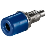 Bananen Einbaubuchse mit isolierter Durchf&uuml;hrung 4mm Blau, LowCost Goobay 11732