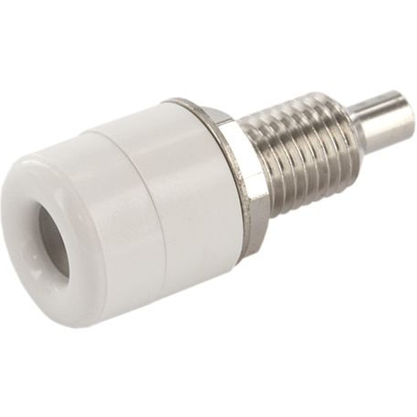 HQ 4mm Einbaubuchse, weiß,  mit isolierter Durchführung econ connect TB40WS