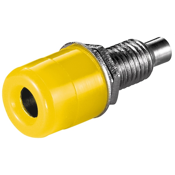 HQ 4mm Einbaubuchse, gelb,  mit isolierter Durchführung econ connect TB40GE