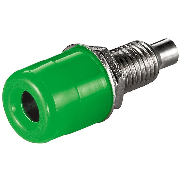 HQ 4mm Einbaubuchse, grün,  mit isolierter Durchführung econ connect TB40GN