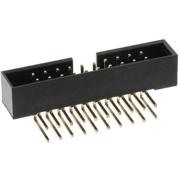 Wannenstecker 44-polig, RM 2mm, 90° gewinkelt, Print