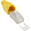 CAT6 RJ45 Crimpstecker geschirmt, Knickschutz + Einfädelhilfe, 10er Pack, Gelb InLine 74510Y