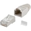 CAT5e RJ45 Netzwerkstecker Grau, Low Cost
