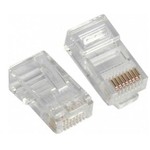 Westernstecker RJ45 (8P8C) Kurz, für Flachkabel, 100 Stück