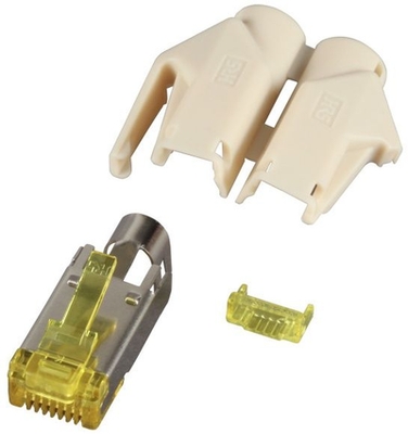 Hirose Netzwerkstecker TM31,  Cat.6a, beige, 10 Stück Hirose 