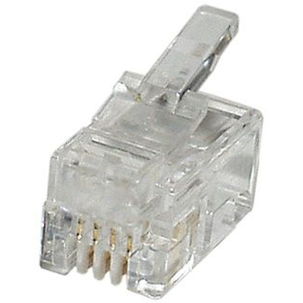 Westernstecker für Rundkabel RJ10 10er Pack
