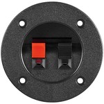 Lautsprecher Terminal, 2 pol, Klemmleiste rot/schwarz, rund für versenkten Einbau Goobay 11253