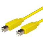 Auswahl an USB 2.0 Kabel Gelb B-B