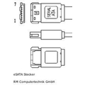 Anschluss Seite 1:externes eSATA HDD Anschlusskabel  6 Gbit/s 1m Goobay 68889